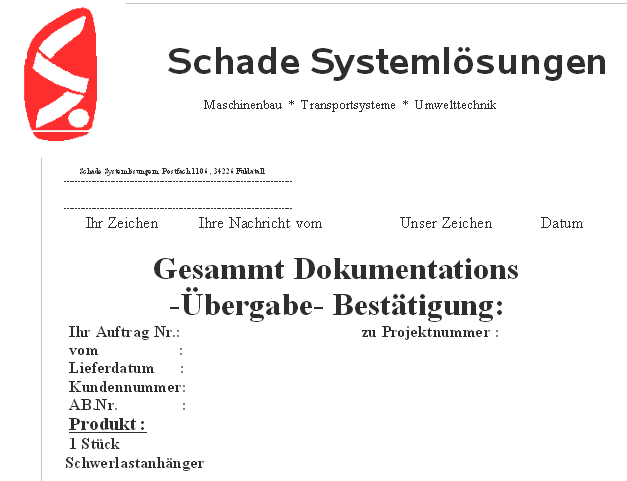  Schade Systemlsungen Datenblatt copyright (c) 2006.